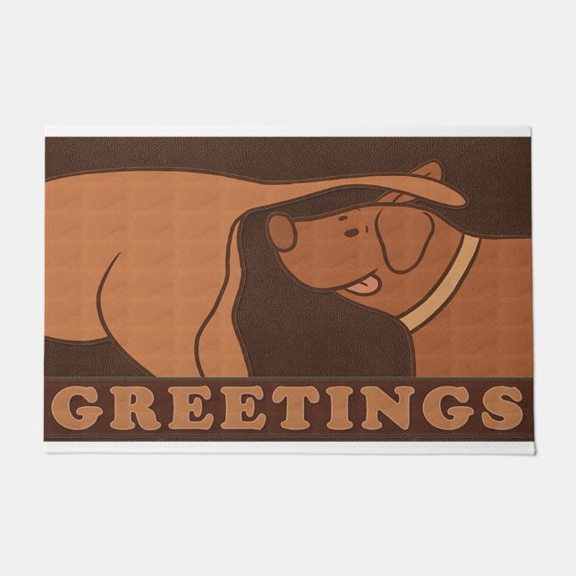 Grüße Hund Lover, Geschenk für Familie Fußmatte (Vorderseite)