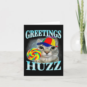 Grüße Huzz Funny Gen Z Gen Alpha Slang Meme Karte