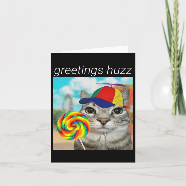 Grüße Huzz Funny Gen Z Gen Alpha Slang Meme Karte (Vorderseite)