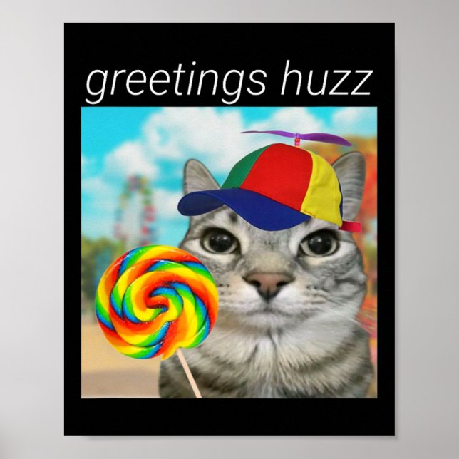 Grüße Huzz Lustiges Gen Z Gen Alpha Slang Meme  Poster (Vorne)