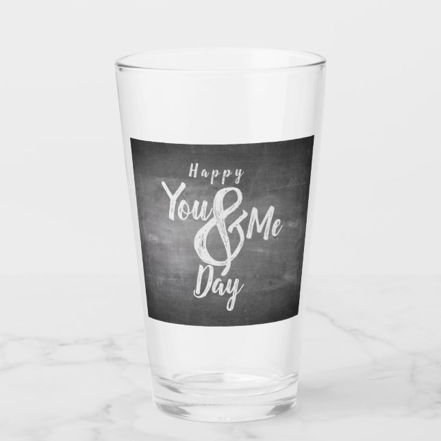 Grüße Jubiläum im Chalkboard-Look Glas (Vorderseite)