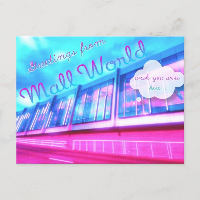 "Grüße" Mall World Postkarte  (Vorderseite)