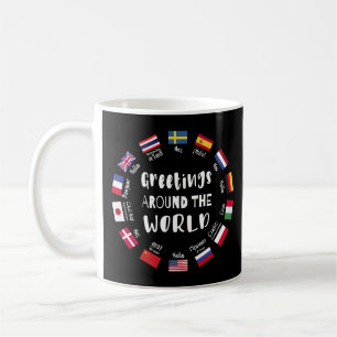 Grüße rund um die Welt - Hallo in allen Sprachen Kaffeetasse