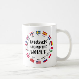 Grüße rund um die Welt, Hallo in allen Sprachen Kaffeetasse