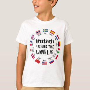 Grüße rund um die Welt, Hallo in allen Sprachen T-Shirt