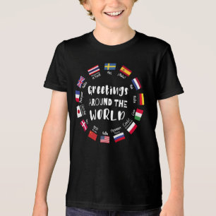 Grüße rund um die Welt - Hallo in allen Sprachen Tri-Blend Shirt