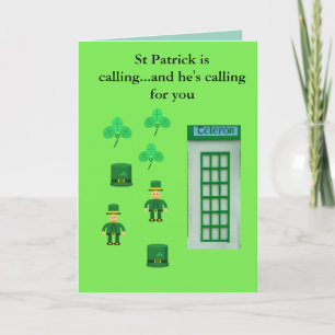 Grüße-St.-Patricks-Tag-Karte gefaltet Karte
