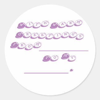 Grüße Sticker mit Platz zum Schreiben von Namen
