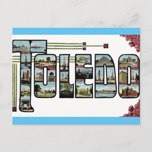 Grüße Toledo Ohio Postcard Postkarte (Vorderseite)