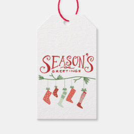 Grüße und Weihnachten-Strumpf der Saison Geschenkanhänger