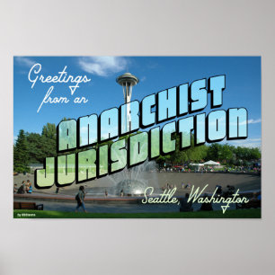Grüße vom Anarchisten Seattle! Poster