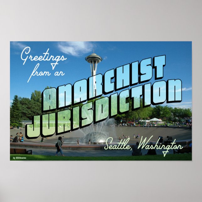 Grüße vom Anarchisten Seattle! Poster (Vorne)