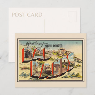 Grüße vom Badlands Nationalpark North Dakota Postkarte