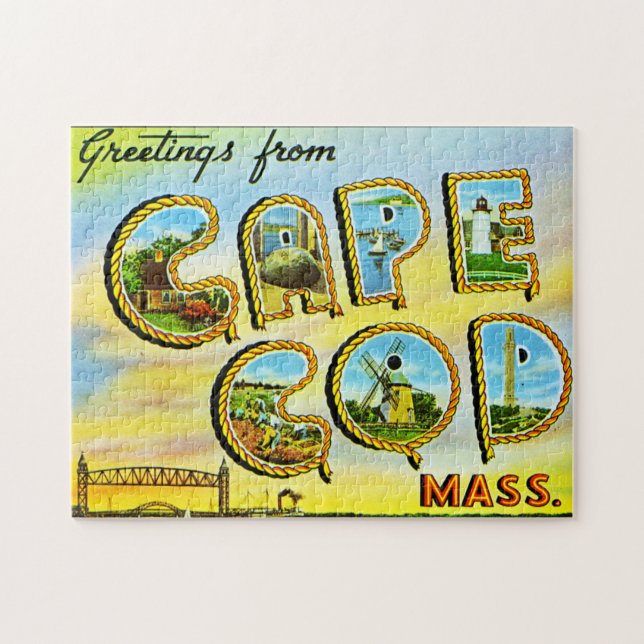 Grüße vom Cape Cod Vintage Puzzle (Horizontal)