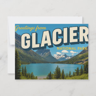Grüße vom Glacier Canyon Nationalpark Postkarte