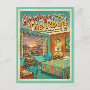 Grüße vom Golden West Motel Route 66 Postkarte