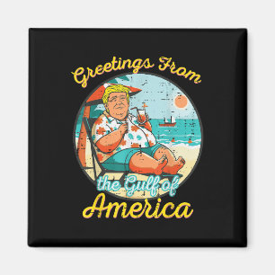 Grüße vom Golf von Amerika Strand Funny Magnet