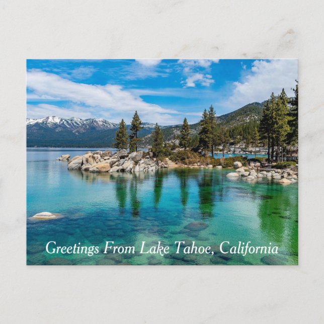 Grüße vom Lake Tahoe, Kalifornien Postkarte (Vorderseite)