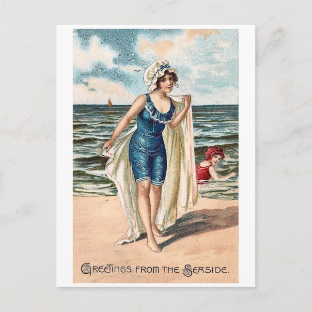 Grüße vom Meer - Vintage Postkarte Nr. 2 (Vorderseite)