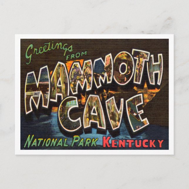 Grüße vom Nationalpark Kentucky der Mammoth Höhle Postkarte (Vorderseite)