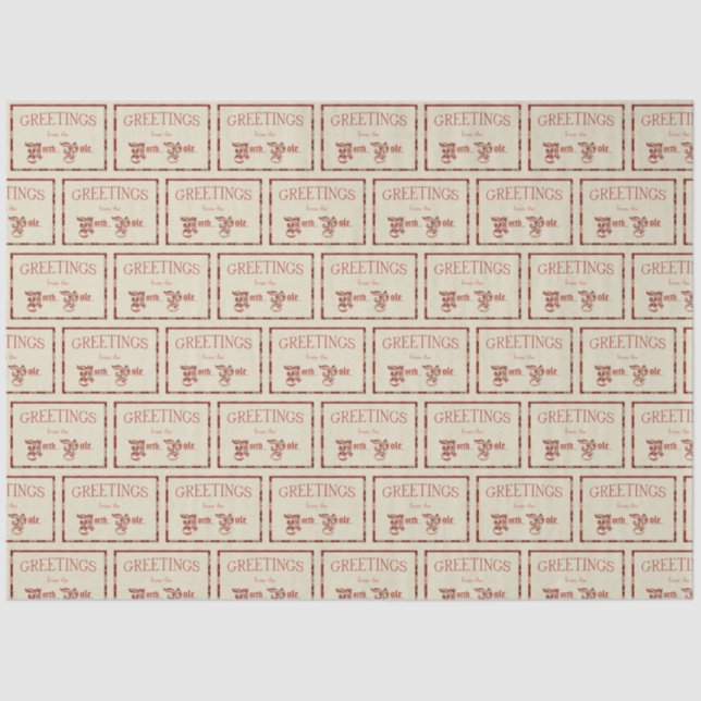 Grüße vom Nordpol Seidenpapier (Vorderseite)