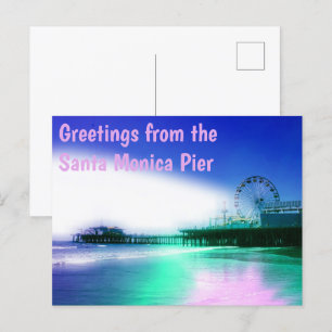 Grüße vom Pier Santa Monica Postkarte