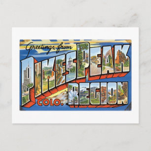 Grüße vom Pikes Peak, CO! Postkarte