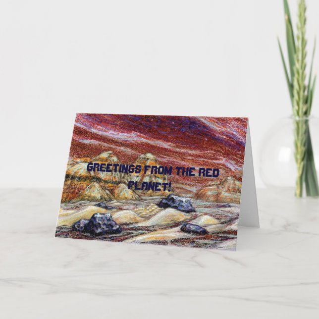 Grüße vom Roten Planeten! Anpassbare Karte (Vorderseite)