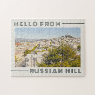 Grüße vom russischen Hügel San Francisco Retro Puzzle