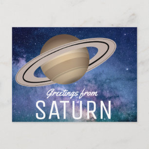 Grüße vom Saturn - Weltraumfahrt Postkarte