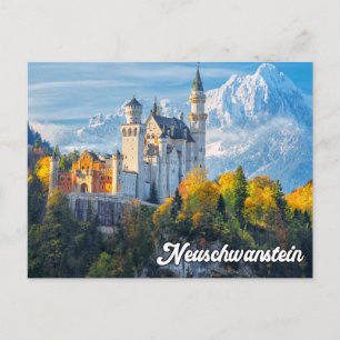 Grüße vom Schloss Neuschwanstein, Deutschland Postkarte