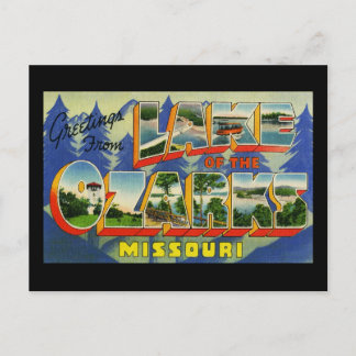 Grüße vom See der Ozarks Missouri Postkarte
