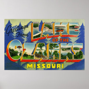 Grüße vom See des Ozarks Missouri Poster