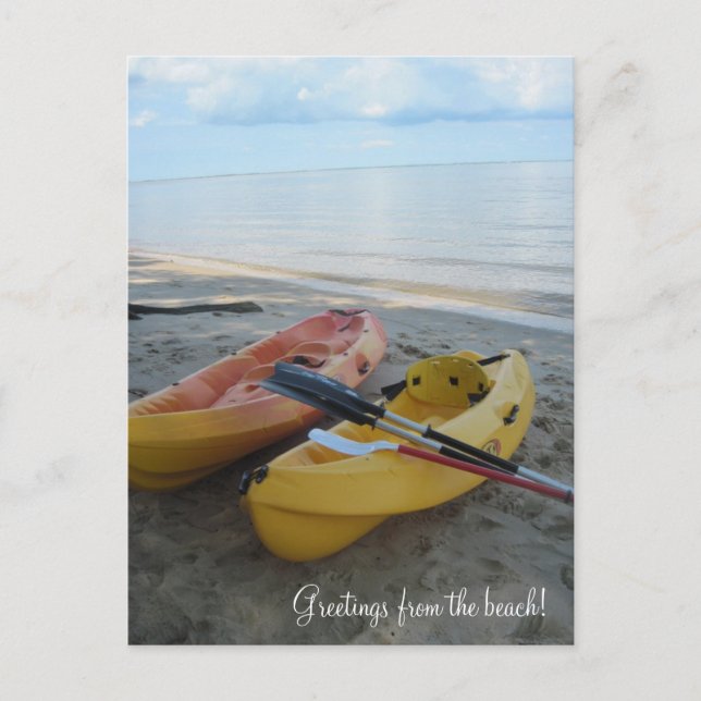 Grüße vom Strand! Postkarte (Vorderseite)