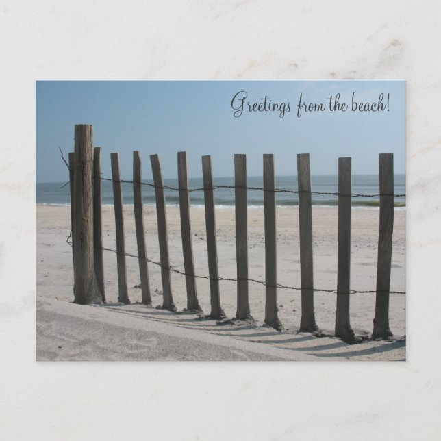 Grüße vom Strand! Postkarte (Vorderseite)