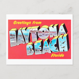 Grüße vom Strand von Daytona, Florida, Vintag Postkarte