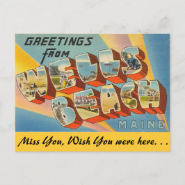 Grüße vom Wells Beach Postkarte