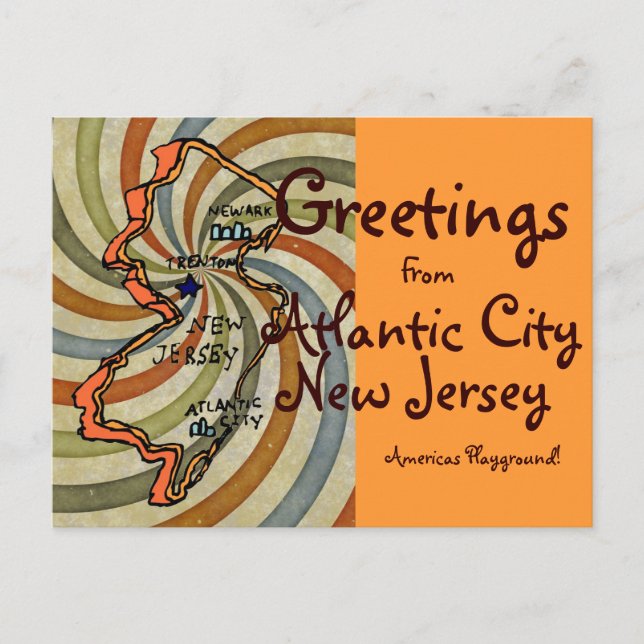 Grüße von AC New Jersey Postkarte (Vorderseite)