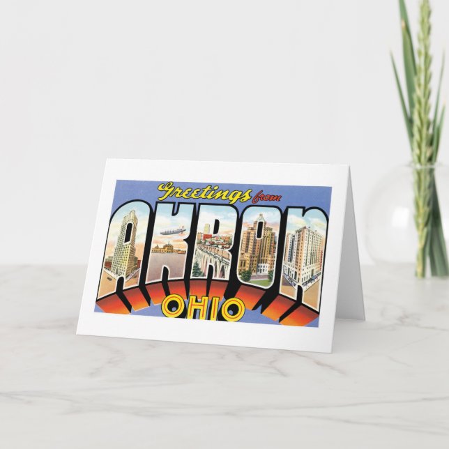 Grüße von Akron, Ohio! Karte (Vorderseite)