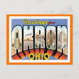 Grüße von Akron Ohio US City Postkarte