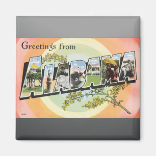 Grüße von Alabama, Vintag Magnet
