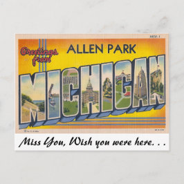 Grüße von Allen Park, Michigan Postkarte