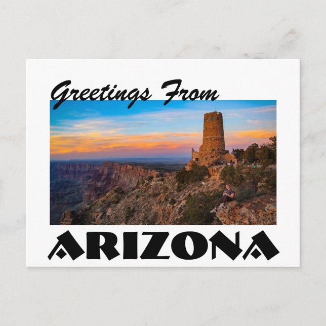 Grüße von Arizona Grand Canyon Postkarte (Vorderseite)