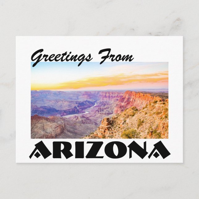 Grüße von Arizona Grand Canyon Postkarte (Vorderseite)