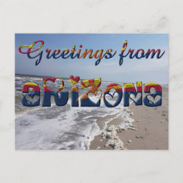 Grüße von Arizona State Flag Hearts USA Postkarte