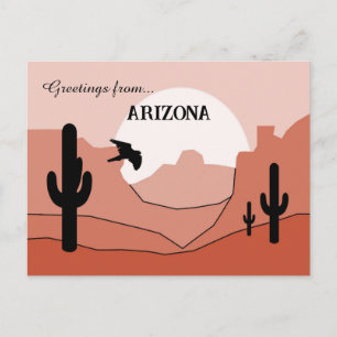 Grüße von Arizona State Sunny Earth Tones  Postkarte