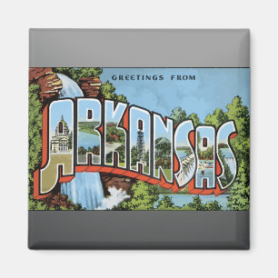 Grüße von Arkansas, Vintag Magnet