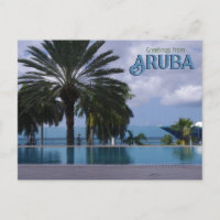 Grüße von Aruba Kreuzfahrt Postkarte