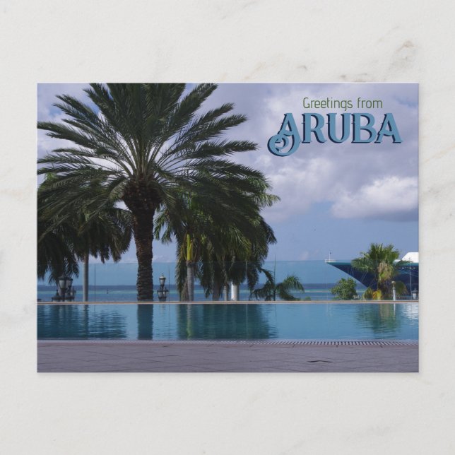 Grüße von Aruba Kreuzfahrt Postkarte (Vorderseite)