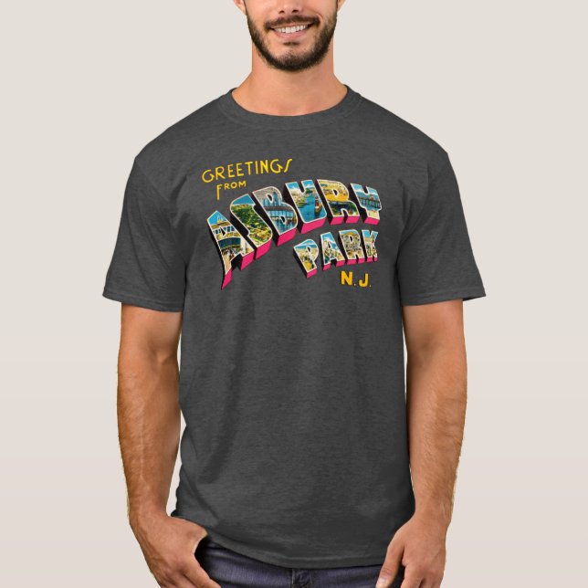 Grüße von Asbury Park Mädchen T-Shirt (Vorderseite)